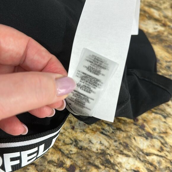 KARL LAGERFELD Black Logo Sleeveless Crew Neck Short Bodycon Dress Size XL - Picture 7 of 9